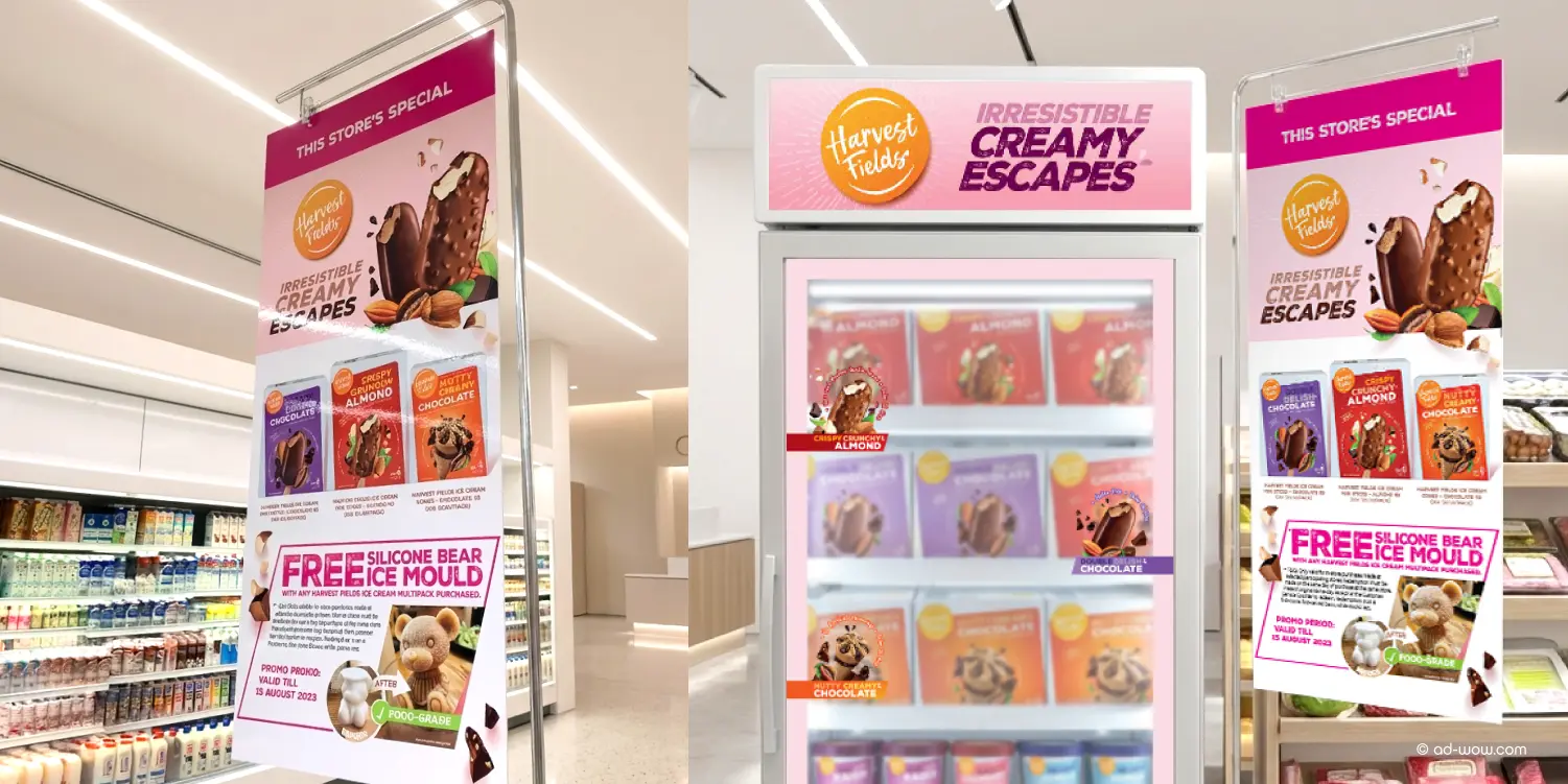 instore posm design in singapore